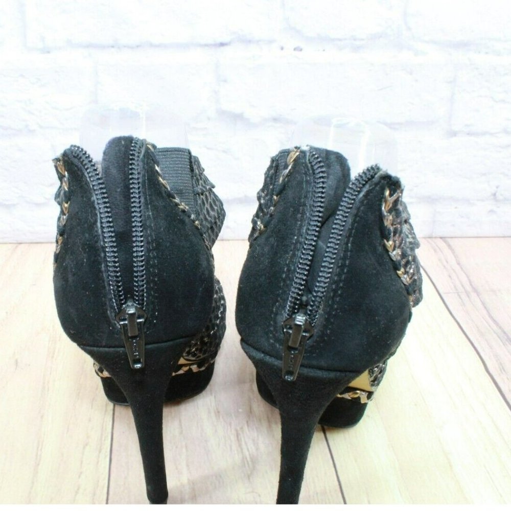 Poetic License Force Of Nature Black Leather High Heel Sandals Size 10 M - Picture 9 of 10